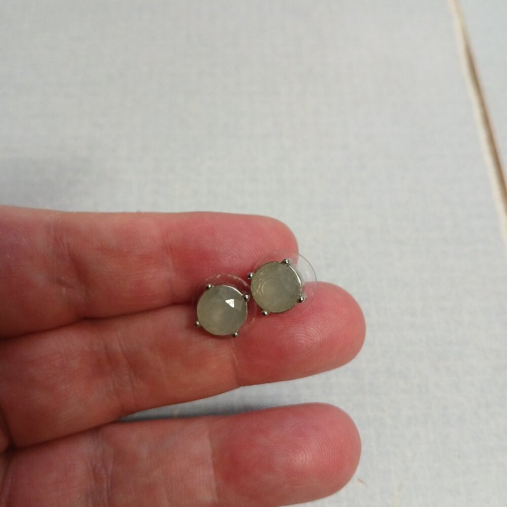 Beautiful muted green stud earrings